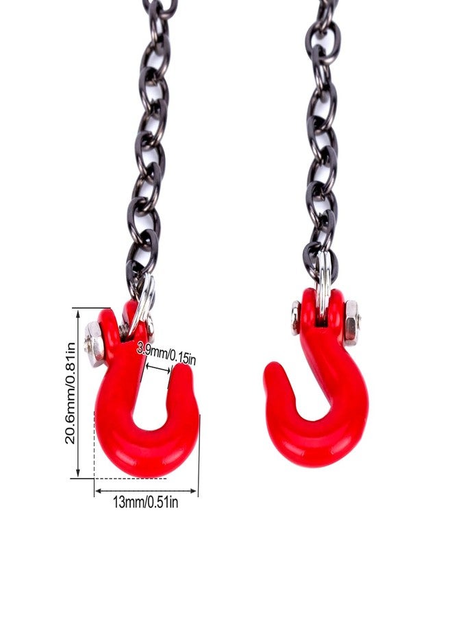 G.T.R RC Mini Metal Trailer Chain with Tow Hook Decoration Accessories Compatible with Axial SCX10 HSP 94180 RC4WD D90 Trraxxas TRX4 CC01 1/10 RC Crawler (Grey) - Image 4
